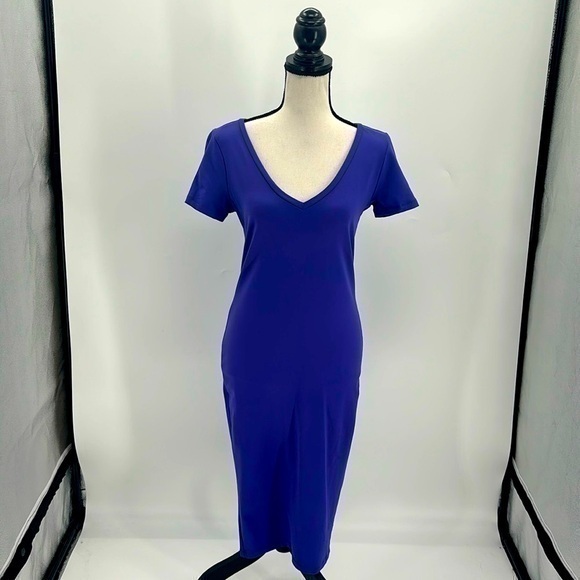 UEC royal blue Leith midi fitted dress size smalll - Picture 1 of 10